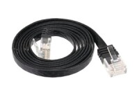 Logilink Flachpatchkabel RJ45 U/UTP Cat6 10.00m schwarz