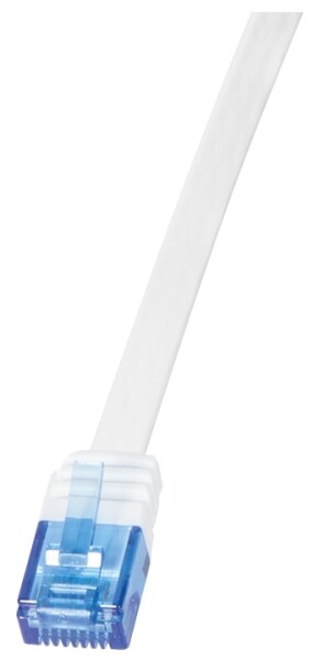 Logilink Flachpatchkabel RJ45 U/UTP Cat6 0.25m weiß
