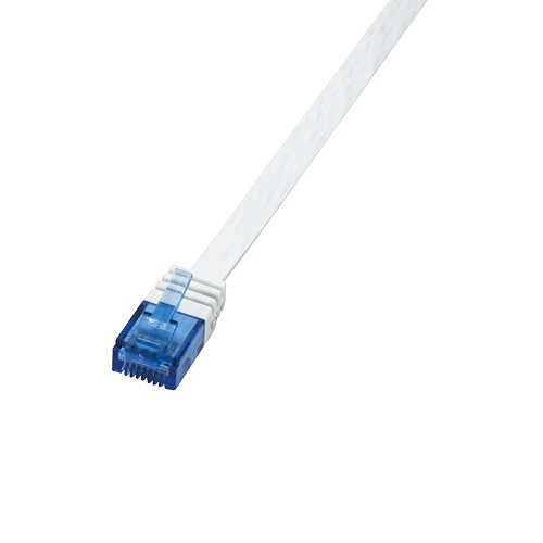 Logilink Flachpatchkabel RJ45 U/UTP Cat6 0.50m weiß