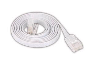 Logilink Flachpatchkabel RJ45 U/UTP Cat6 1.00m weiß