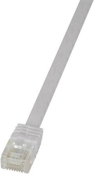 Logilink Flachpatchkabel RJ45 U/UTP Cat6 7.50m weiß