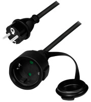 Logilink Strom-Verlängerungskabel 5m schwarz