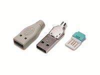 Logilink USB-Stecker Typ-A Set aus 3 Teilen m. Ummantelung