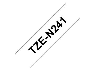 Schriftbandkassette Brother 18mm weiß/schwarz TZEN241