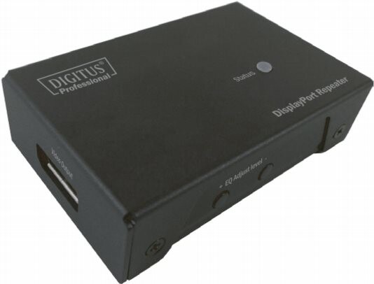 DIGITUS DP-Repeater bis 20m FullHD  bis 13m UHD 4K schwarz