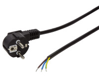 Logilink Netzkabel CEE7/7 Stecker90° Kabelende 1,5m...