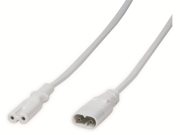 Logilink Stromkabel Verlängerung, 2m, weiß