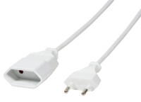 Logilink Netzkabel Euro CEE 7/16 Stecker zu Dose, 1m schwarz