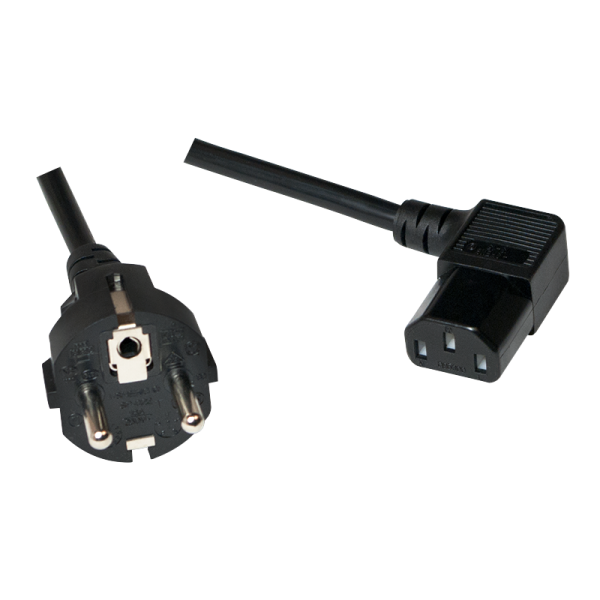 Logilink Netzkabel CEE7/7 Stecker auf C13 Buchse, 2m schwarz