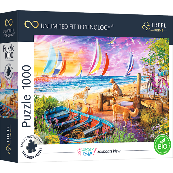 Vacay Time: Blick auf Segelboote - UFT Puzzle 1000 Teile