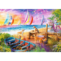 Vacay Time: Blick auf Segelboote - UFT Puzzle 1000 Teile