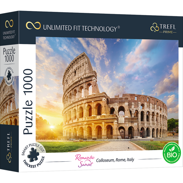 Romantic Sunset: Sonnendurchflutetes Kolosseum, Rom, Italien - UFT Puzzle 1000 Teile