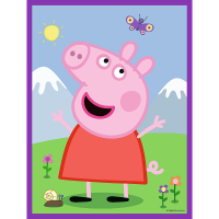Peppa Pig - Primo Baby MAXI Puzzle + Malvorlage 2 x 10 Teile