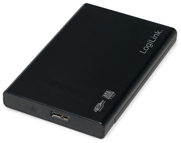 Logilink USB 3.0 2,5" Extern. Super Slim, screwless, schwarz