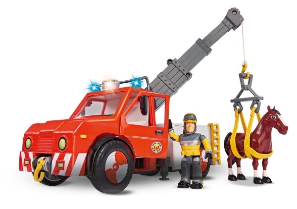 Simba 109258280 - Feuerwehrmann Sam, Phoenix mit Figur und Pferd