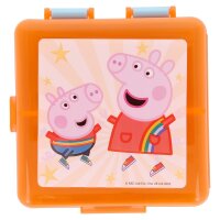 Peppa Pig / Wutz - quadratische Sandwich Box mit mehreren Fächern