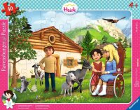 Clara besucht Heidi in den Bergen - Rahmenpuzzle 40 Teile