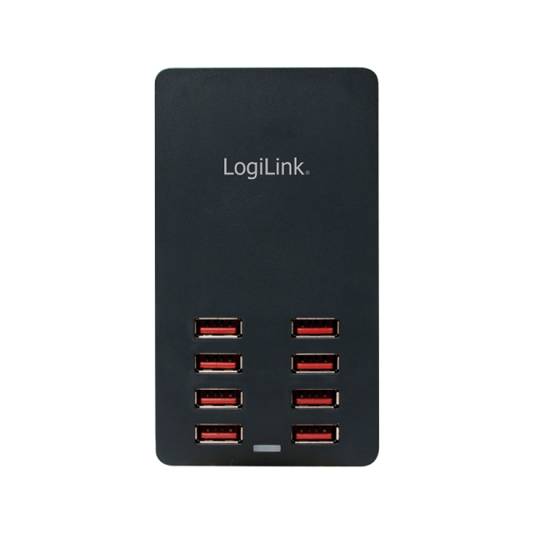 Logilink USB Ladegerät 8 Port, 44W, schwarz