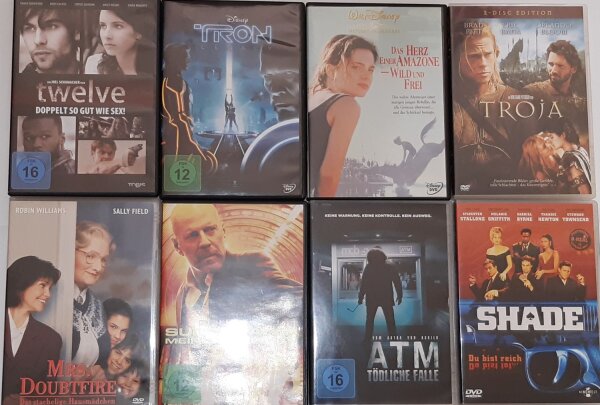 DVDs gebraucht aus Sammlungsauflösung  gemischt   von  FSK 0 bis   FSK 16