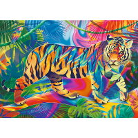 Farbspritzer Tiger - UFT Puzzle 500 Teile