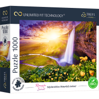 Romantic Sunset: Wasserfall auf Island - UFT Puzzle 1000...