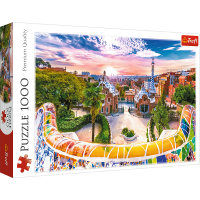 Sonnenuntergang in Barcelona, Spanien - Puzzle 1000 Teile