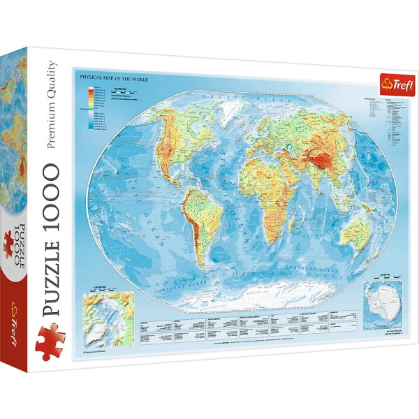 Physische Weltkarte - Puzzle 1000 Teile