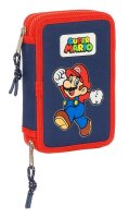 Safta Super Mario - Doppelmäppchen mit Inhalt - 28...