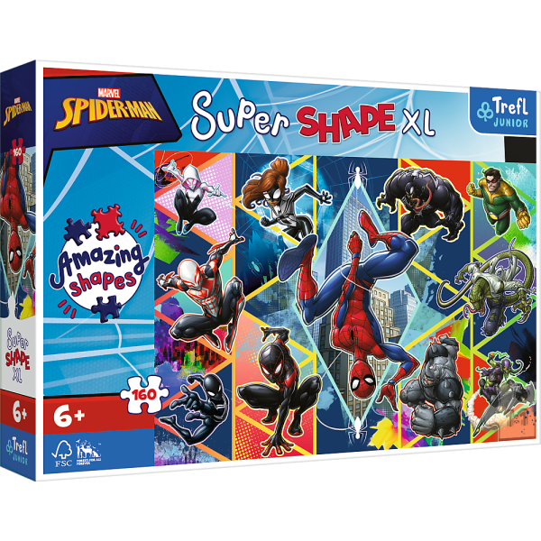 Marvel Spiderman - Junior Super Shape XL Puzzle 160 Teile