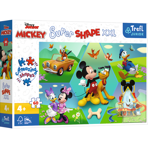 Mickey Mouse - Junior Super Shape XXL Puzzle 60 Teile