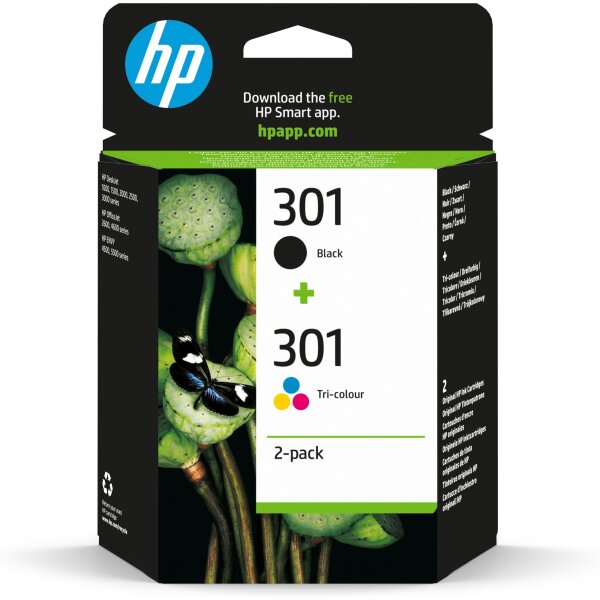HP 301      Schwarz+Dreifarbig  Tintenpatrone