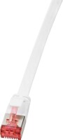 Logilink Flachpatchkabel RJ45 U/FTP Cat6A 1.00m weiß