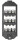 DIGITUS Bodentankhalter 3-fach f. 9x Keystone Module