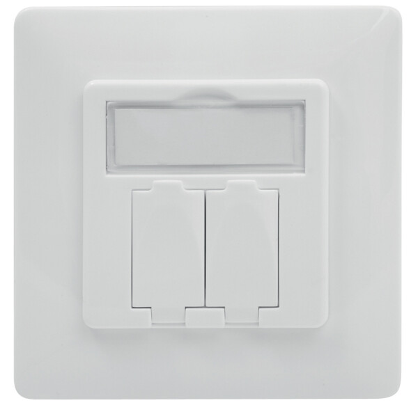 DIGITUS Keystone Frontplatte für Keystone Module 80x80 weiß