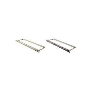 DIGITUS Patchpanel 0,5HE 24-Port Modular  geschirmt schwarz