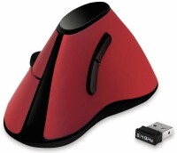 Logilink Maus Funk Ergonomisch Vertical 5 Tasten 1000dpi rot