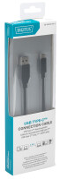 DIGITUS USB 3.0 Anschlusskabel Typ C -A  St/St     1.0m,  sw