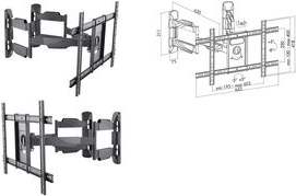 Logilink TV-Wandhalterung neigbar -8°/+5°,37-70",max.45kg