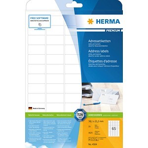 HERMA Adressetiketten Premium A4 weiß 38,1 x 21,2 mm 1625St.