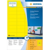 HERMA Etiketten A4 gelb 45,7x21,2mm Papier matt 4800 St.