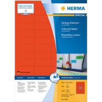 HERMA Etiketten A4 rot  45,7x21,2mm Papier matt 4800 St.