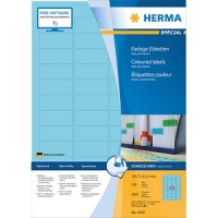 HERMA Etiketten A4 blau 45,7x21,2mm Papier matt 4800 St.