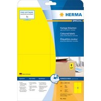 HERMA Etiketten A4 gelb 105x148mm Papier matt...