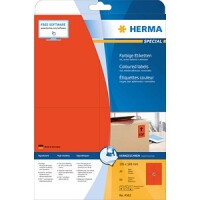 HERMA Etiketten A4 rot  105x148mm Papier matt ablösbar 80St.