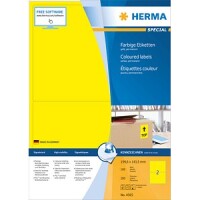 HERMA Etiketten A4 gelb 199,6x143,5mm Papier matt 1400 St.