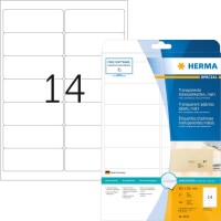 HERMA Etiketten transp. matt A4 99,1x38,1 mm Folie  350 St.