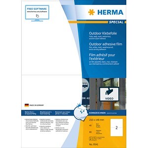 HERMA Etik. A4 Outdoor Klebefolie weiß 210x148 mm    80 St.