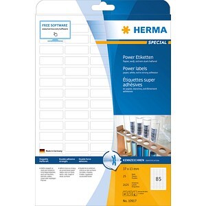 HERMA Etiketten A4 weiß 37  x  13 mm extrem haftend 2125 St.