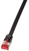 Logilink Flachpatchkabel 2xRJ45 U/FTP Cat6A 0.50m schwarz