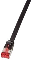 Logilink Flachpatchkabel 2xRJ45 U/FTP Cat6A 5.00m schwarz